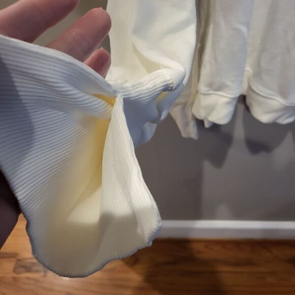 Free People Camden Sweatshirt Off White Large - Picture 2 of 8